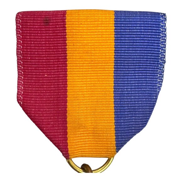 KNIGHTS OF PYTHIAS Vintage fraternal enamel FCB MEDALLION Watch Fob Ribbon - Picture 3 of 6